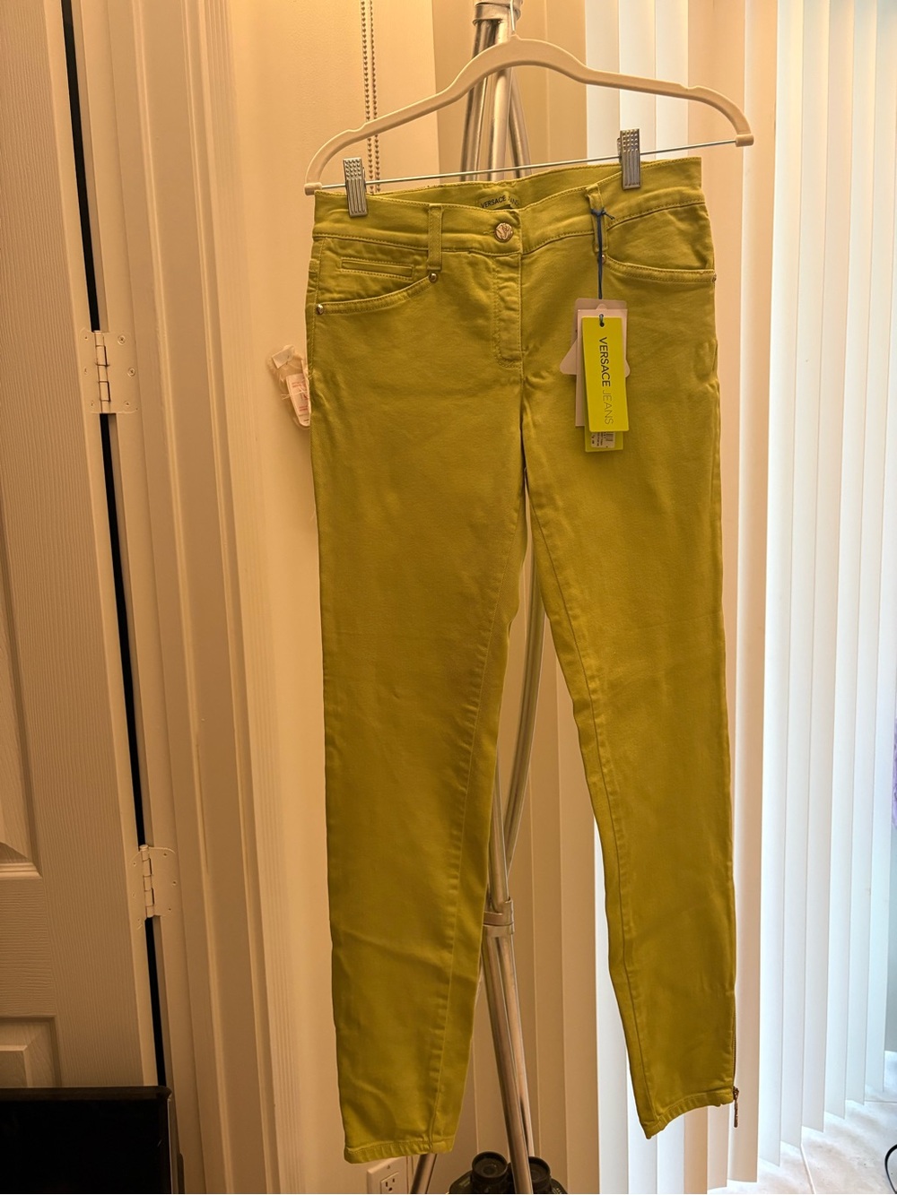 Versace lime green  Slim Denim Jeans